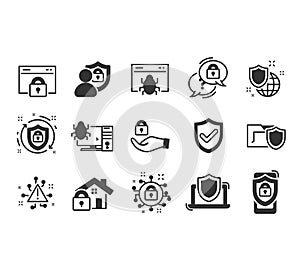 Cyber security icons.